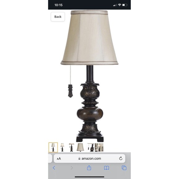 Trieste Marble 18 1/2" High Accent Table Lamp w/ Ivory Shade Antique Luxury Look - Picture 2 of 13